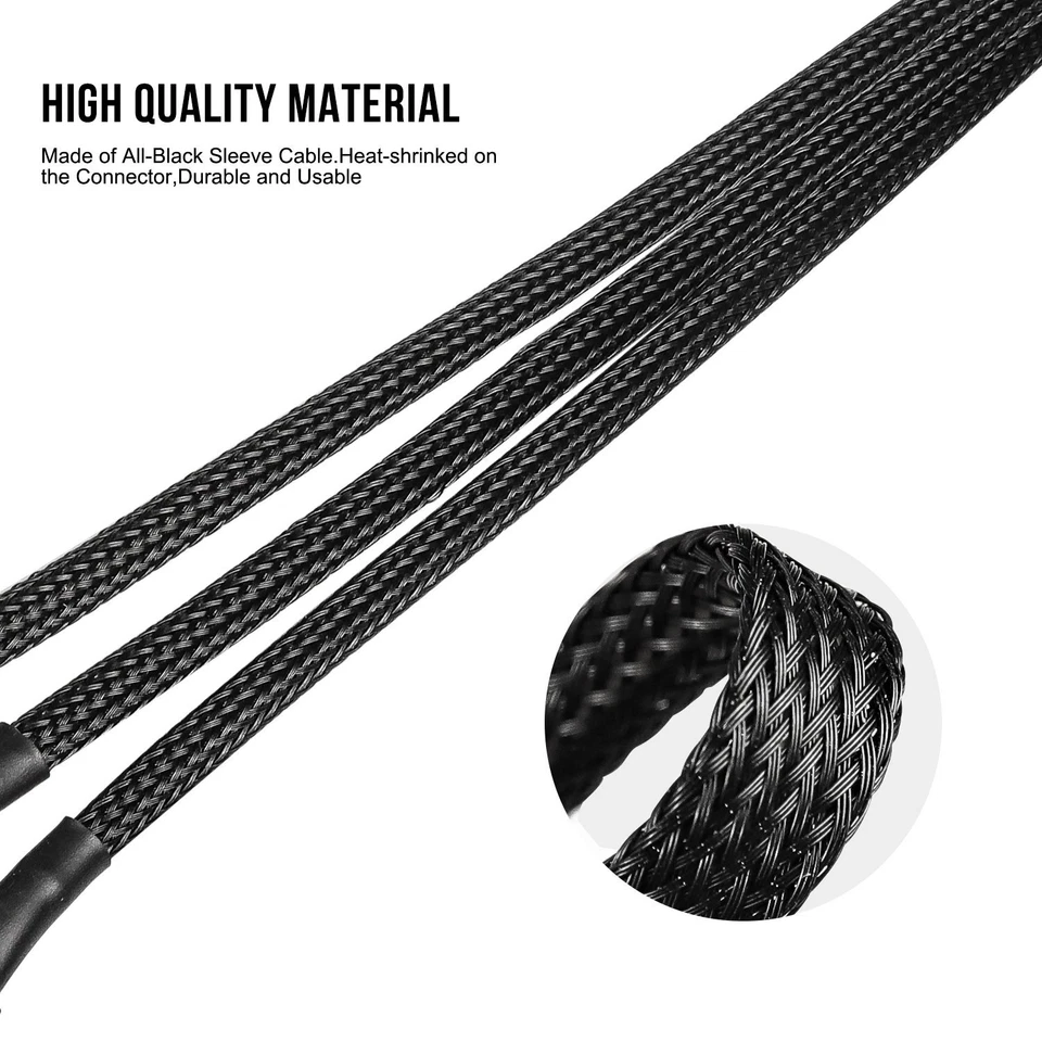 DARKROCK 2 Pack 4Pin 1 to 3 Way PWM Case PC Fan Splitter Cable Hub Power Adapter - Image 2 of 4