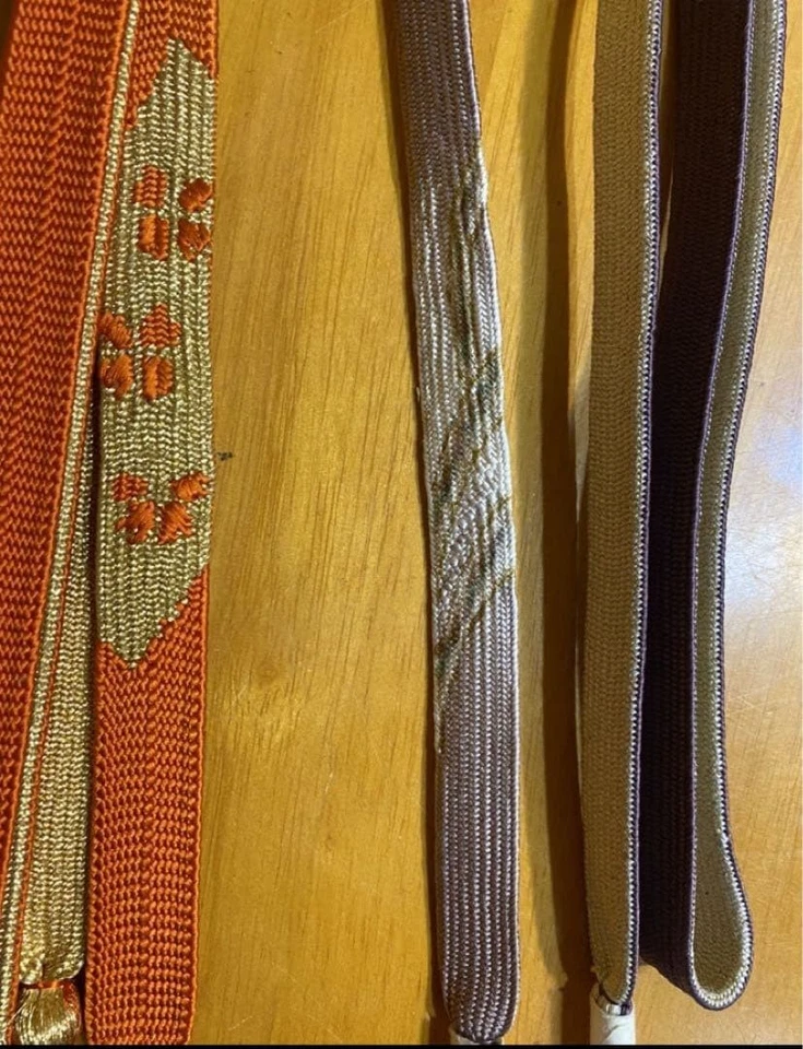 ¡Nuevo! Obi-jime hecho en Japón, Kyoto, seda pura, sanbi, juego de 2, trenzado Foto 3 de 3