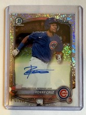 RONNY CRUZ Autograph 2025 1st Bowman Chrome SPECKLE Refractor AUTO #'d 141/299!!