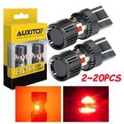 AUXITO 4KP8 Series 7443 Red 7440 WY21W LED Turn Signal Tail Parking Light Bulbs