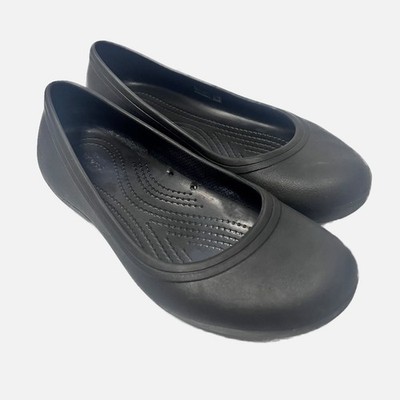 Women s Crocs At Work Slip Resistant Ballet Flats Shoes Size 7