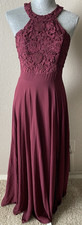 LULUS Picture Perfect Floral Crochet Lace Overlay Maxi Dress Women's Small