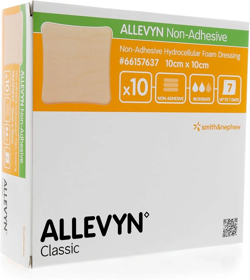 Allevyn Non-Adhesive Foam Dressing 10cm x 10cm – Box of 10