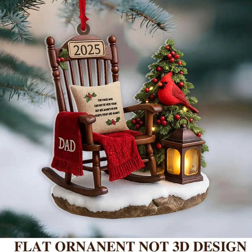 2D Personalized Memorial Christmas Ornament, In Loving Memory Ornament