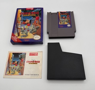 Disney's Chip 'N Dale Rescue Rangers NES Complete CIB Box Manual Sleeve Capcom