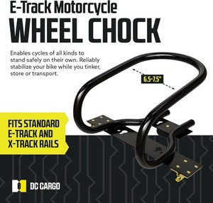 DC Cargo E-Track Motorcycle Wheel Chock - Black