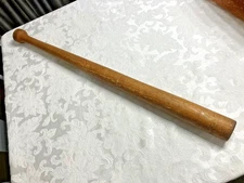 Early Antique Vintage Lathe Hand Turned Baseball  ball Bat 31.5 inch Unique Knob