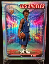 2024-25 Topps Chrome NBA Cam Christie #151 RC Los Angeles Clippers Refractor