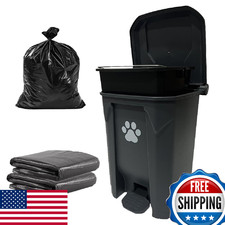 CCAATVG Dog Poop Trash Can Outside 20L with Waste Bags Outdoor Dog Poop Trash Ca