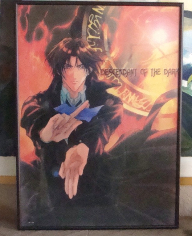 Descendants of Darkness Japanese Anime Framed Poster EUC 21" x 15"