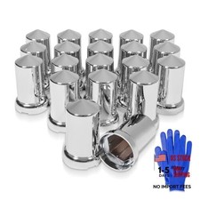 20PCS 33mm Lug Nut Covers Bullet Flanged ABS Chrome Plastic Push-on Nut 20 PCS