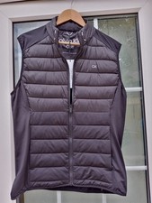 Calvin Klein Golf Gilet da Golf Uomo Imbottito Ibrido Full Zip - Nero Taglia Large