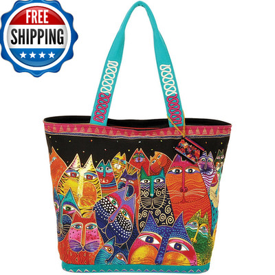 Laurel Burch LB5230 Shoulder Tote Zipper Top 19 1/2-Inch by 6 3/4-Inch by 15-Inc