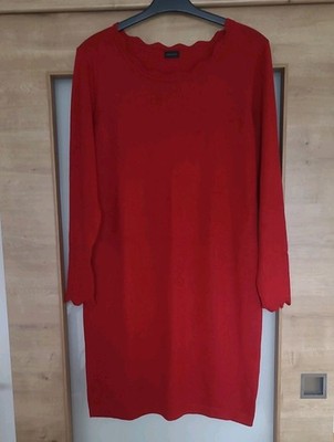 Strickkleid Longpullover Damen  42-44-46 ? Laura Scott Klassische Rot