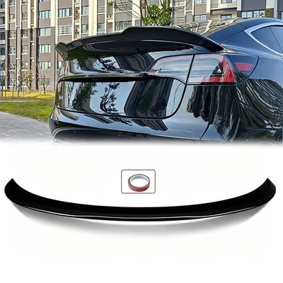 Heckspoiler Heckflügel Glanz Schwarz Spoiler Für Tesla Model 3 2016 - 2021 Lippe - Bild 1 von 4