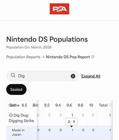 9.6 A Dig Dug: Digging Strike #1 TOP POP WATA GRADED NOT VGA CGC PSA Nintendo DS