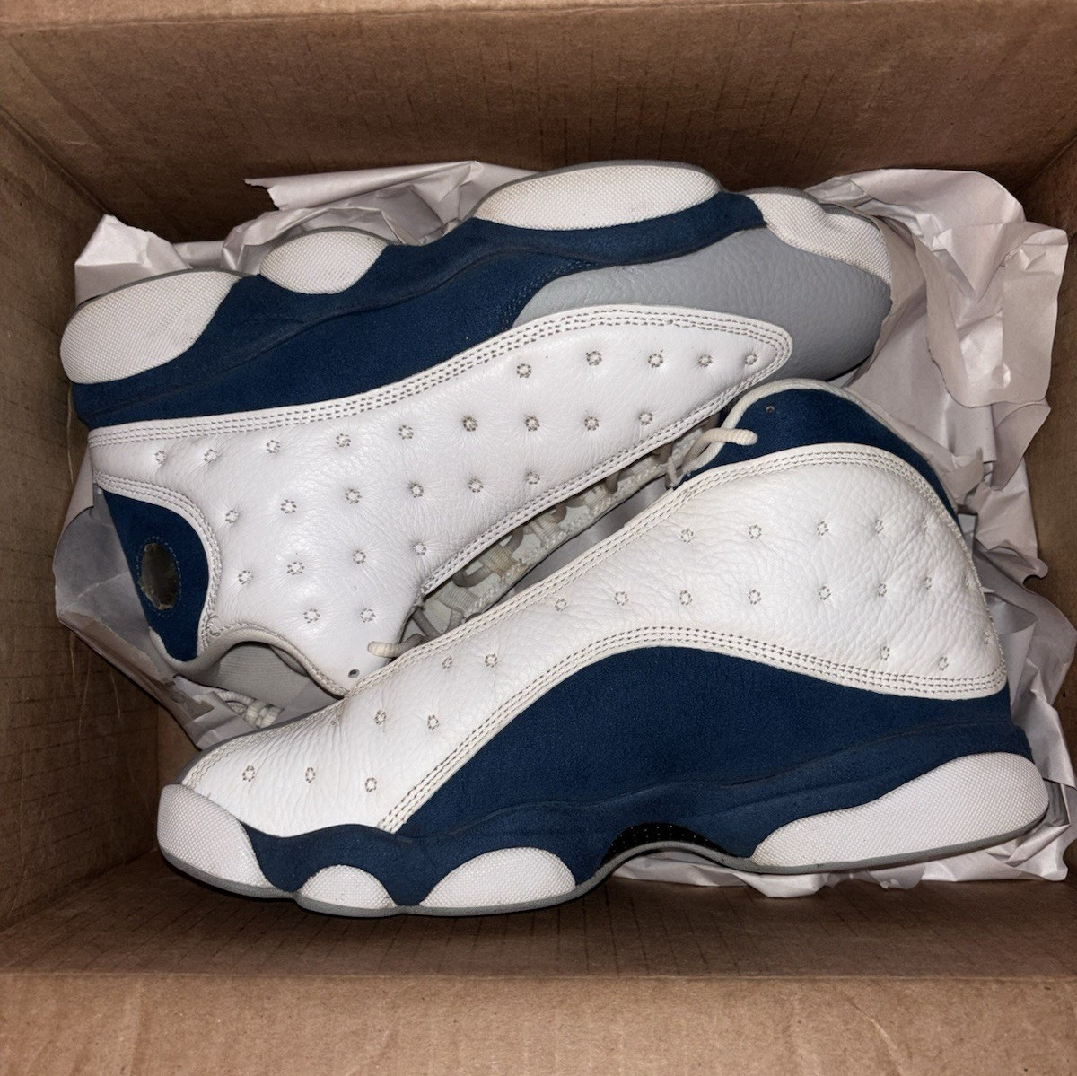 Jordan Air Jordan 13 Obsidian White Blue Grey Leather Mid Top Lace
