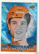 2025-26 UD Beckett Sennecke Portraits #P37 Anaheim Ducks Mint