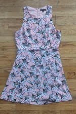 Banana Republic Factory Women's Floral Fit & Flare Dress Blush Size 8