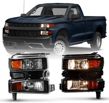 Halogen Headlights Assembly Replacement for 2019 2020 2021 Chevy Silverado 1500,
