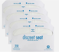 Hospeco Flushable Toilet Seat Covers - 1000 Pcs, 4 Packs of 250 -Disposable M43K