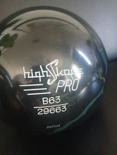 VTG Very Rare High Skore Black/Blue Rubber Bowling Ball 15.4 LBS Undrilled Nice