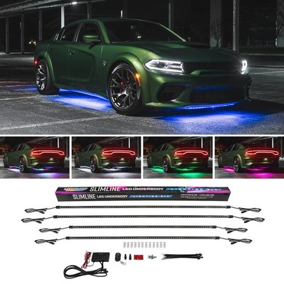 LEDGlow Multi Color Slimline LED Car Underglow Neon Accent Lights Underbody Kit