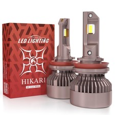 HIKARI WINGS H11 Fog Light, 80000LM Pure White 6000K LED Bulbs, Plug & Play I...