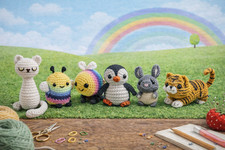 Crochet Kit for Beginners DIY Amigurumi Animals Yarn Set w/ Hook Needles Video