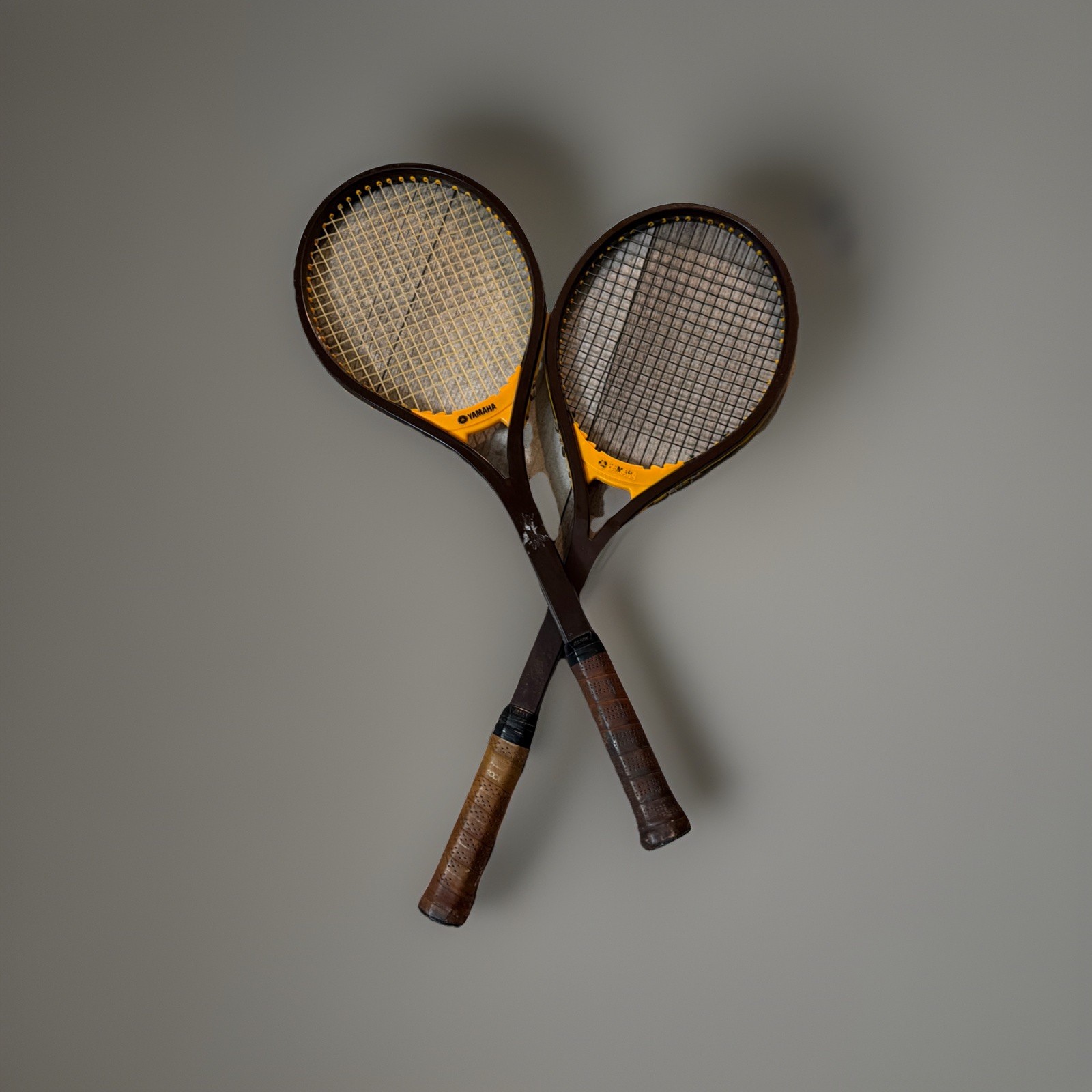 2 Vintage 1970&rsquo;s Yamaha YFG-50 Graphite Carbon Fiberglass Tennis Rackets.