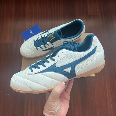 Mizuno Morelia Sala Club Mens Turf Soccer Shoes Wide (2E) White Blue Opal