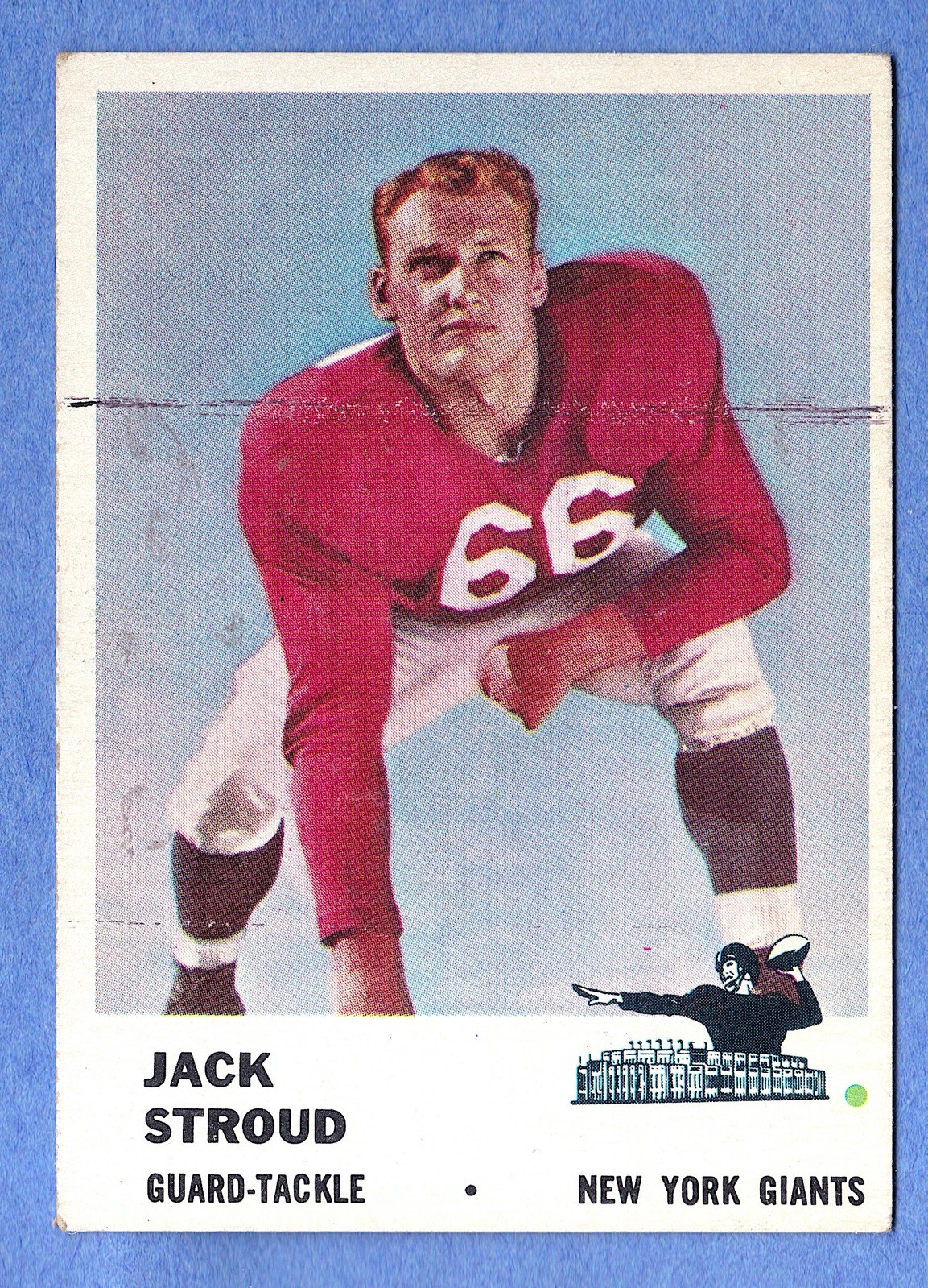 Jack Stroud #70 Football Cards 1961 Fleer trading card — raw and PSA graded price guide