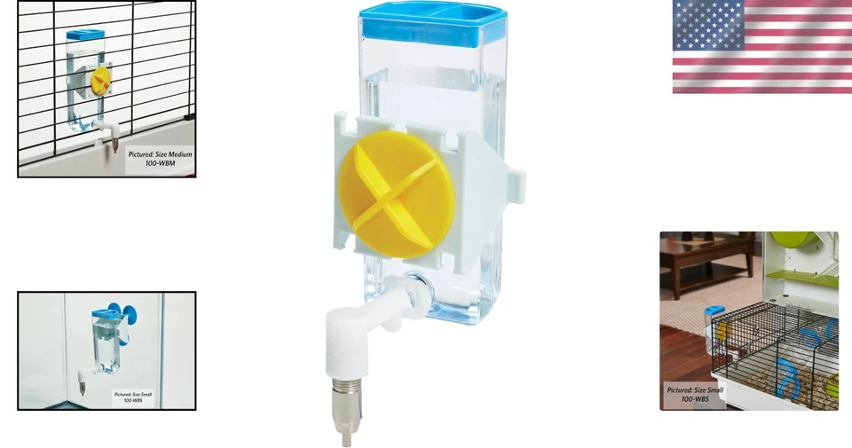 Garrafa de água versátil pequena para animais de estimação para coelhos, camundongos e gerbos - Capacidade de 3,38 oz - Imagem 2 de 4