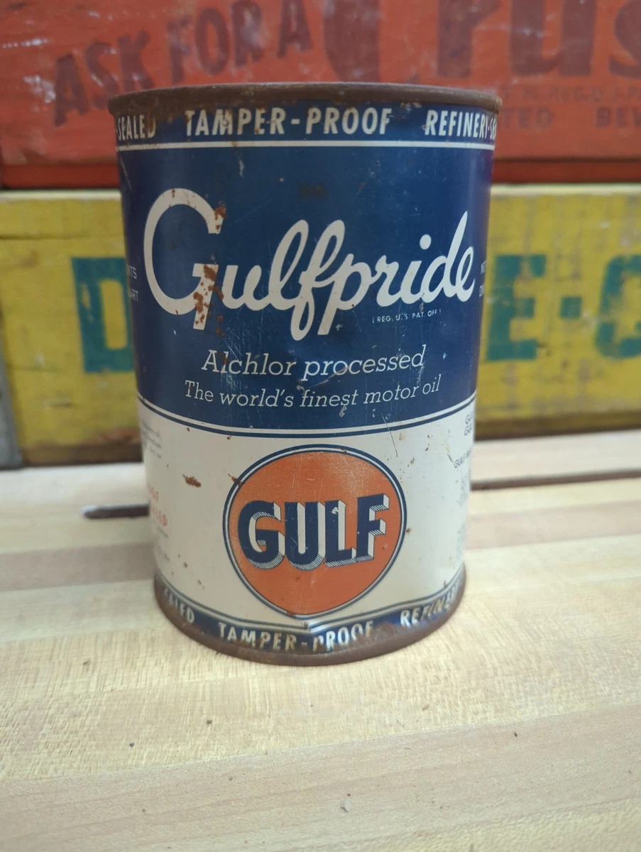 Gulf In Collectible Gas & Oil Advertising Cans And Buckets for