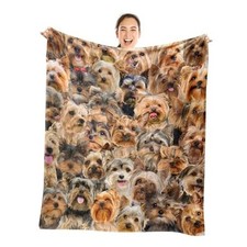 Throw Blanket,Yorkshire Terrier Gifts 50"x60" for Teens Yorkshire Terrier Dog