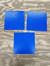 LOT of (3)  LEGO Blue Baseplate 32x32 Parts Pieces Base Plate 3811