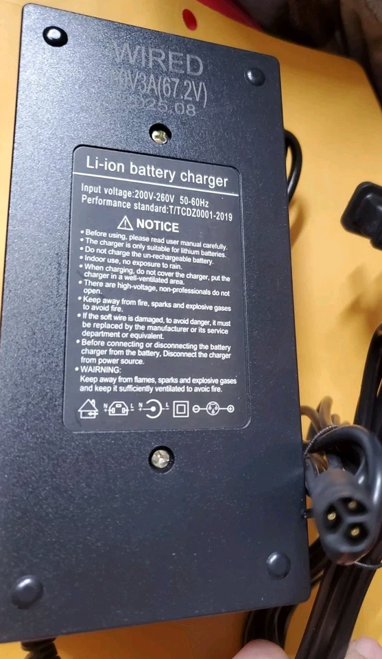 🔥power supply 3A charger for the motor billy power Goat V3 60v ebike (3pin) - Image 3 of 4