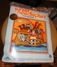 Needlepoint Kit Sunset Needlepoint, Noah and Friends,  6871, By Wayne Maurer,