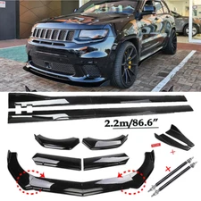For Jeep Grand Cherokee SRT Front Bumper Lip Spoiler Chin Splitter Gloss Black