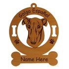 Galgo Espanol Spanish Greyhound Dog Ornament Personalized With  Dogs Name 3205