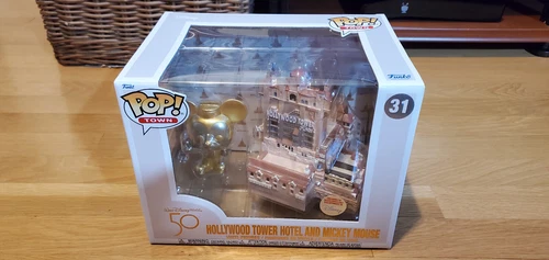 Disney 50th Anniversary Funko Pop Hollywood Tower Hotel Gold Mickey Mouse