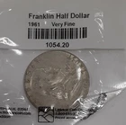 1961 Franklin Half Dollar Coin  Very Fine in Littleton Packaging