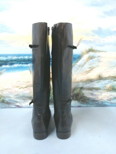 Valerie Stevens Randolph Womens Black Leather Knee-high Riding Boot 7 M - Picture 7 of 10