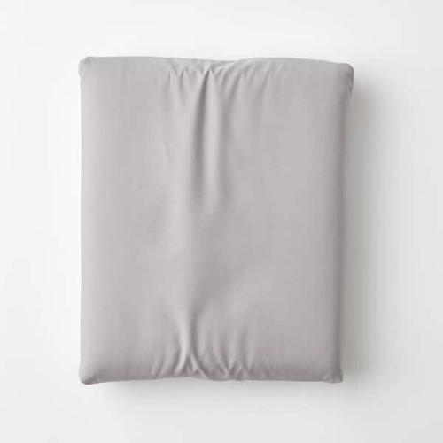 Classic Cool Cotton Percale Fitted Bed Sheet - Gray Smoke, Twin XL - Picture 5 of 5