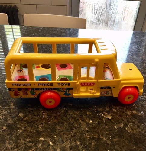 Fisher Price Vintage Yellow School Toy 