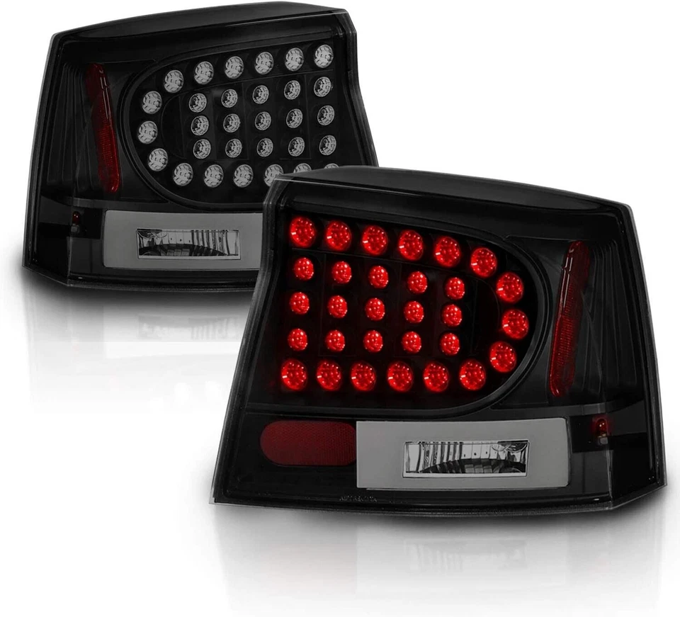 Luces traseras LED negras Dodge Charger 2006 2007 2008 luces de freno 06-08 izquierda+derecha Foto 2 de 4