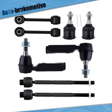 8x Front Lower Ball Joints Steering Sway Bar Tie Rod For 2002-2004 Jeep Liberty