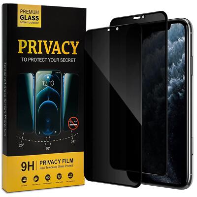Privacy Schutzfolie für iPhone X XS Glas Sichtschutz Anti-Spy Glasfolie 2 Stück
