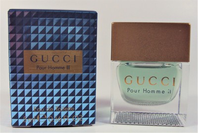 VINTAGE Gucci Pour Homme II EDT MINI .16 oz / 5 ml Miniature NEW in BOX |  eBay