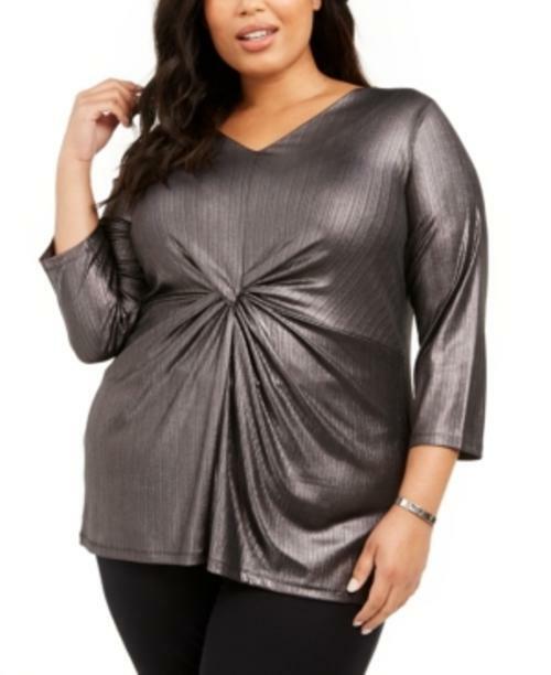 Plus Size Macy's Dressy Tunic Tops Alfani Plus Size Twist